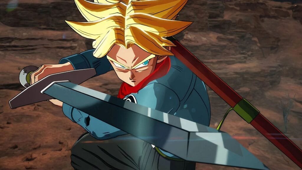 Trunks do Futuro Dragon Ball Super super saiyajin com espada