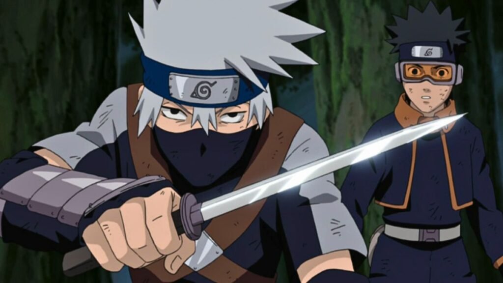 Arco Kakashi Gaiden Kakashi Criança com Obito