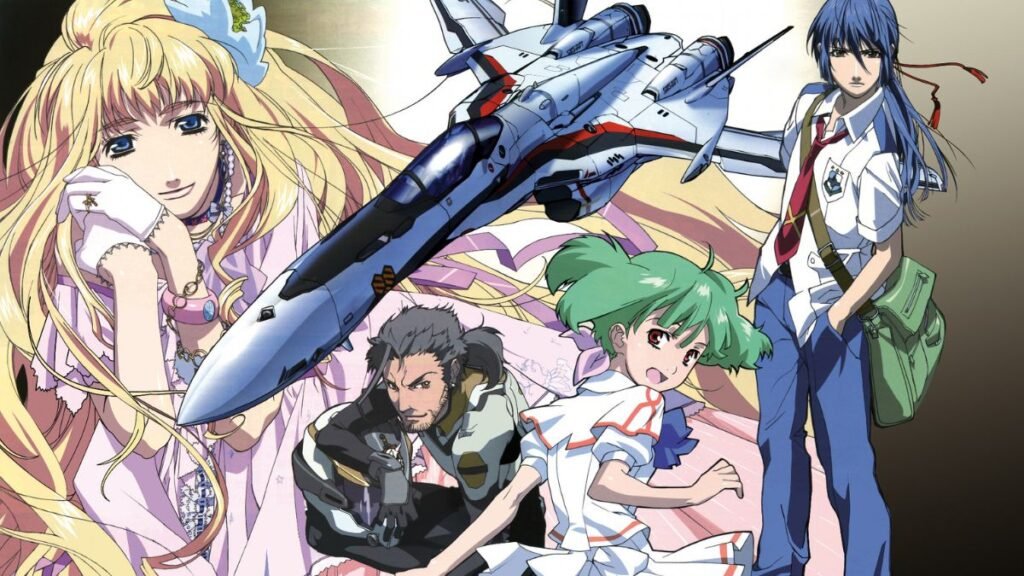 Macross Frontier anime de jato