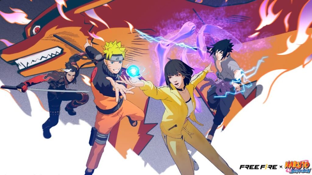 colaboração entre Free Fire e Naruto Shippuden 