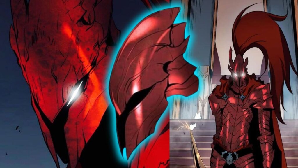 Capacete do Cavaleiro Vermelho solo leveling