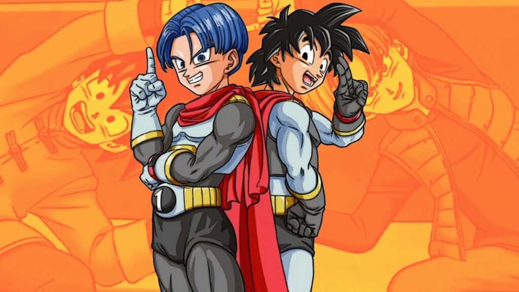 Goten e Trunks como Super-Heróis Saiyaman Super Heroes