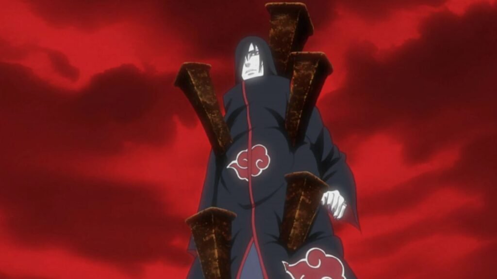 Kasegui no Jutsu de itachi uchiha em orochimaru preso