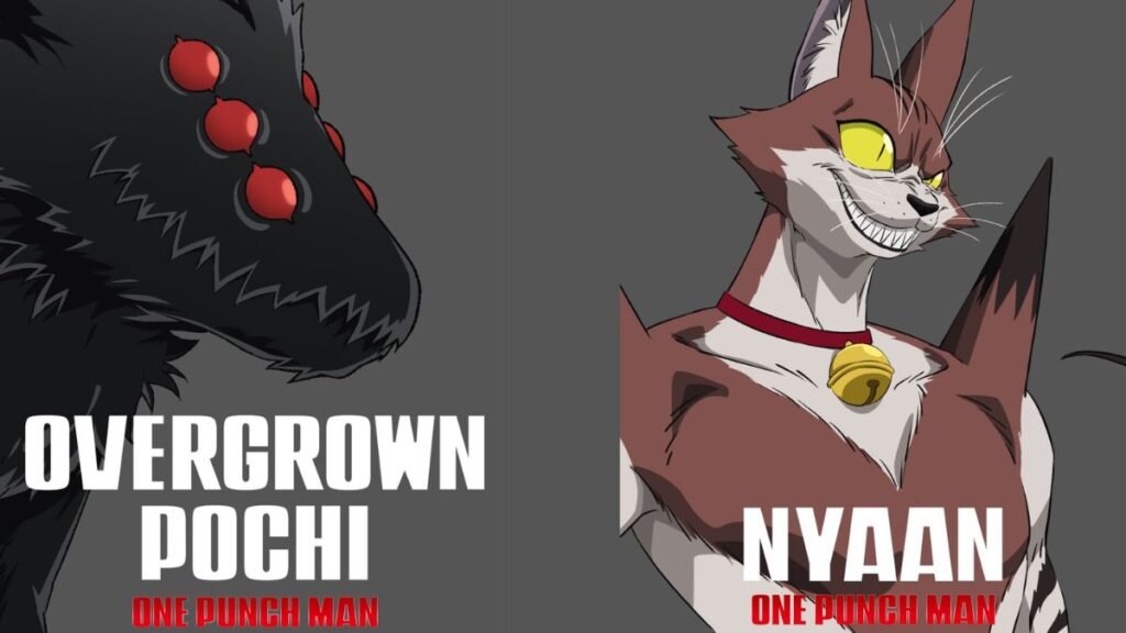 One Punch Man 3 revela visuais inéditos de Nyaan e Pochi