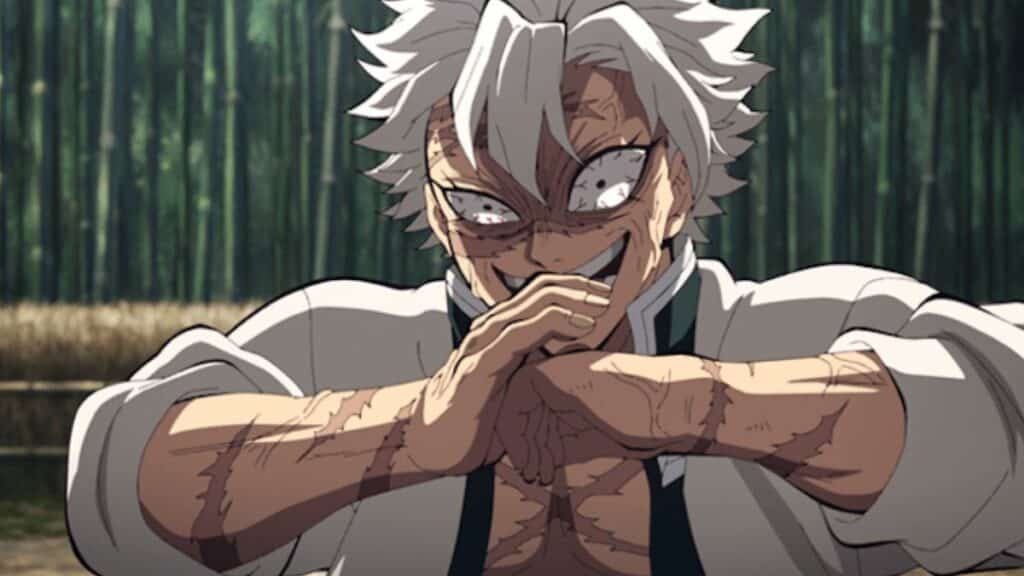 Visual de Sanemi Shinazugawa em Demon Slayer Filme do Castelo do Infinito – Parte 1