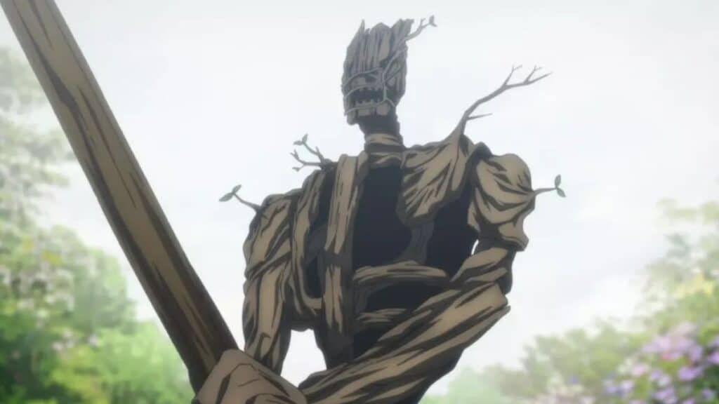 Hells Paradise pode acabar na 2ª temporada - O que esperar do fim do anime? 3 quem o consome se transforma em árvore — como ocorreu com o povo Hoko.